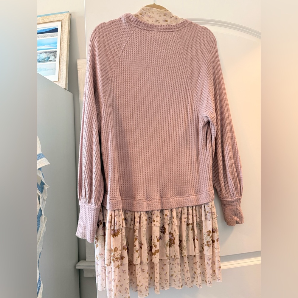 FREE PEOPLE PINK OPPOSITES ATTRACT MINI DRESS - Picture 8 of 8